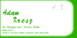 adam kresz business card